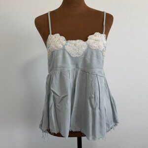Free People Intimates Sleeveless Embroidered Floral Tank Top Women's Size S